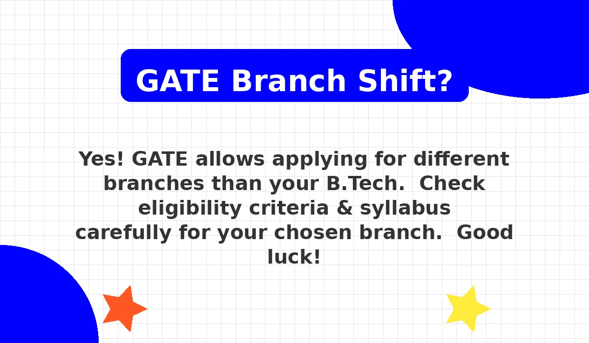 Can I Apply for GATE in a Different Branch Than B.Tech?